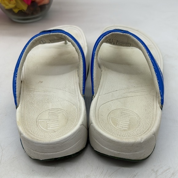 FitFlop Blue White Sandals Size 5 FFL5515 - Picture 3 of 7